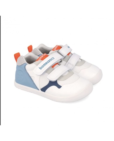 Zapatillas Barefoot blancas para primeros pasos de niño