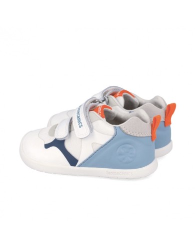 Zapatillas Barefoot blancas para primeros pasos de niño