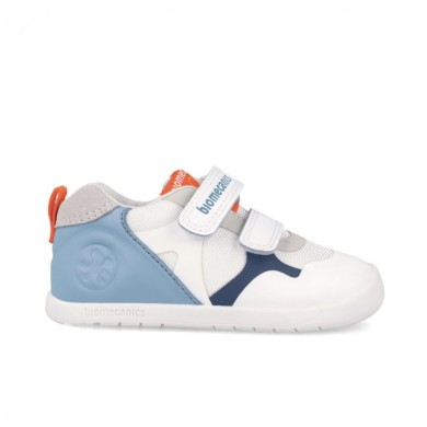 Zapatillas Barefoot blancas para primeros pasos de niño