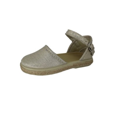 Alpargata de Lino Oro Vul-Peques