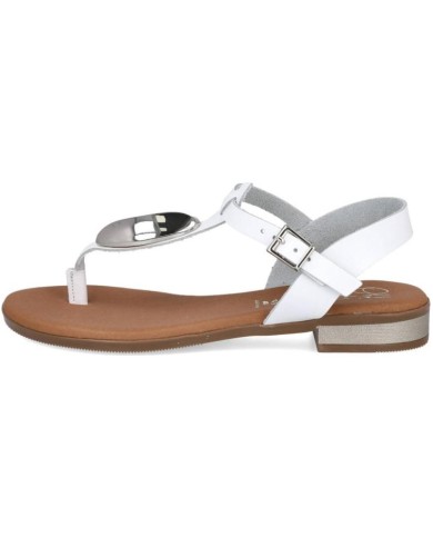 Sandalias mujer piel blancas
