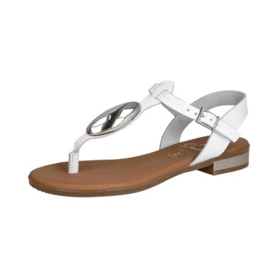 Sandalias mujer piel blancas