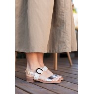 Sandalia Mujer Piel Leticia Hielo